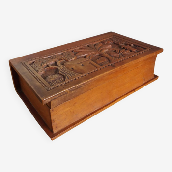 Carved wooden box set Africa