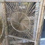 70s woven rattan screen