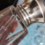 Saupoudreuse en cristal et en argent art déco
