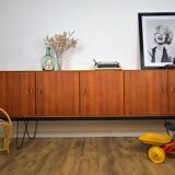 Scandinavian sideboard Fristho teak and metal