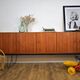 Scandinavian sideboard Fristho teak and metal