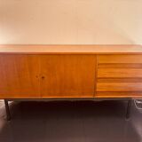 Scandinavian sideboard with 2 doors and 3 drawers in teak.