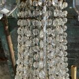 Bronze and crystal hot air balloon chandelier