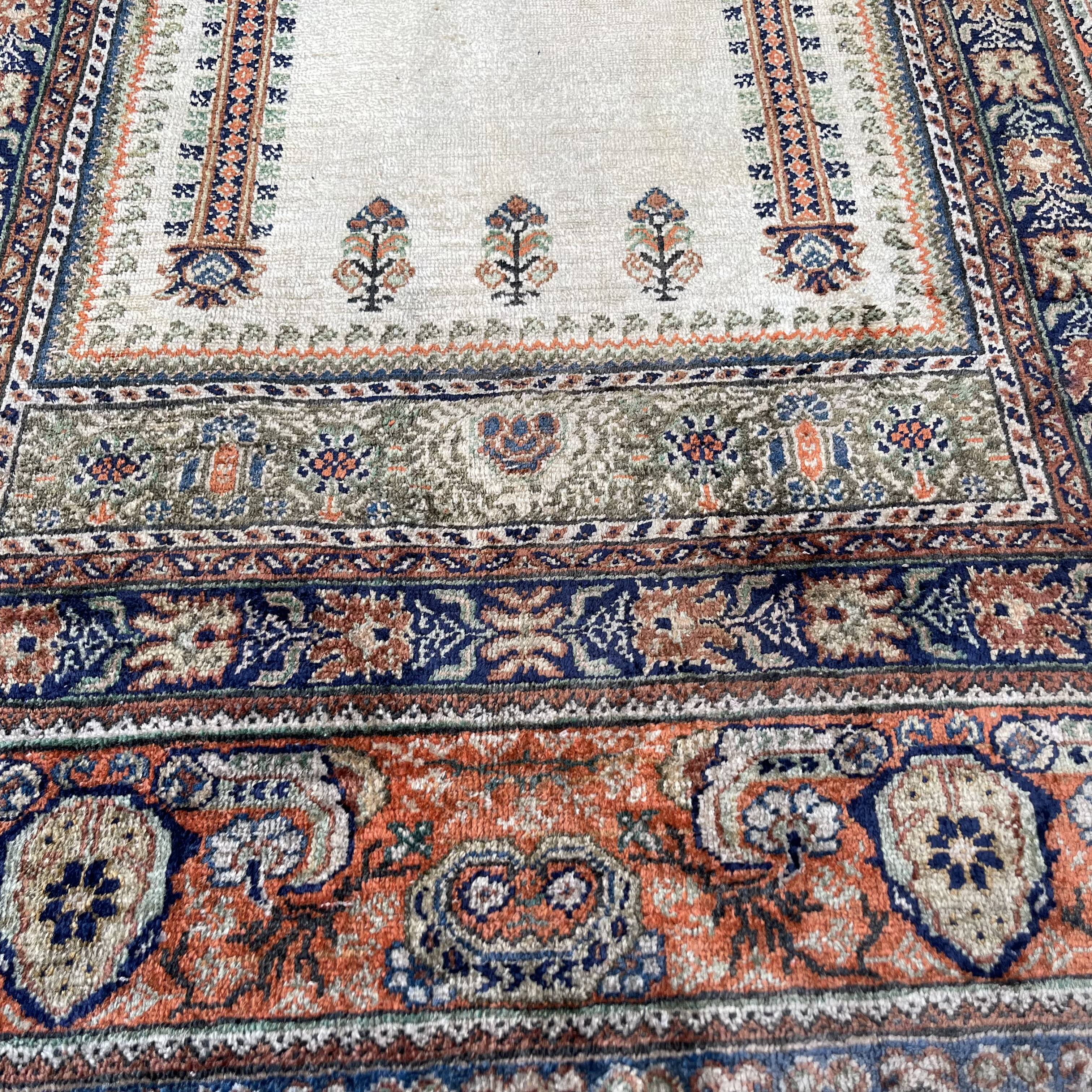 Vintage Turkish Silk & Wool  Rug , 186 x 120 cm