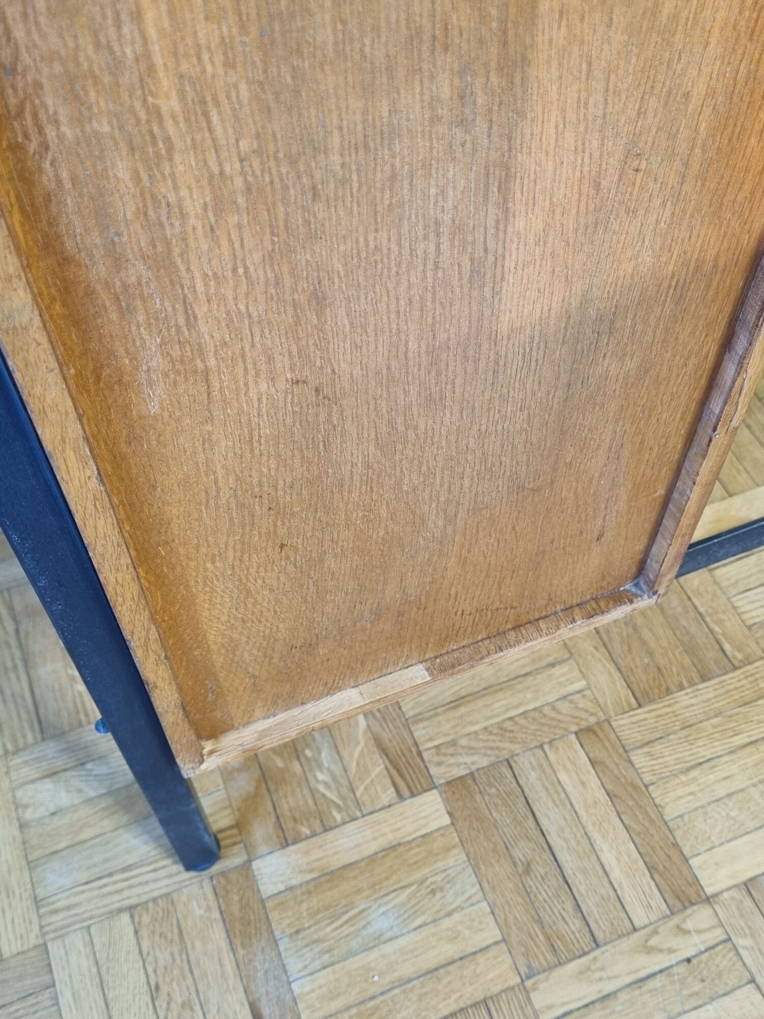 Vintage desk in metal and wood, 50s-60s
