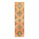 1970s Vintage Turkish Hand-Knotted Wool Cotton Orange Runner Rug 88x337