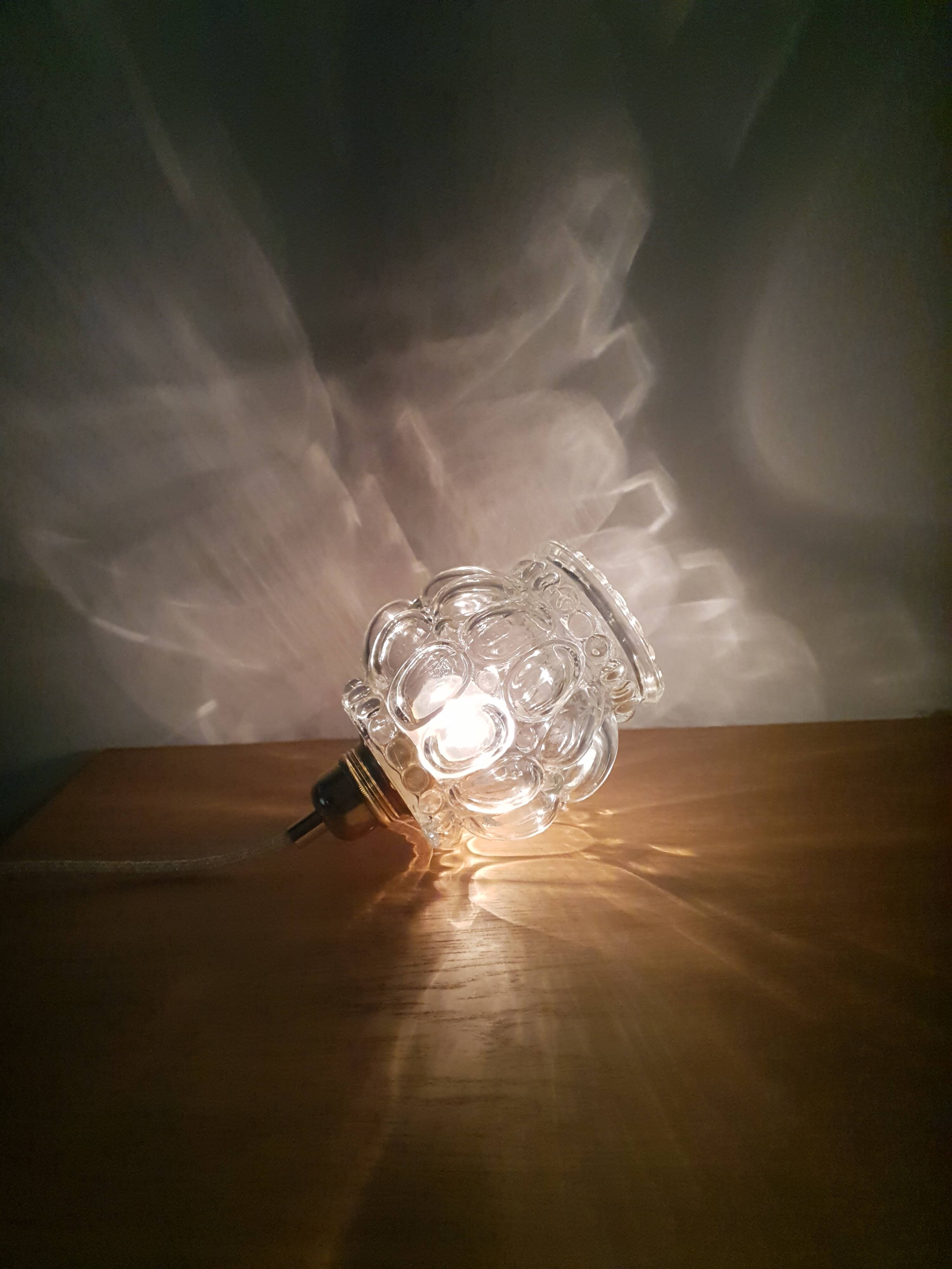 Walking lamp, vintage Helena Tynell style bedside table lamp - bubbles 1960 1970
