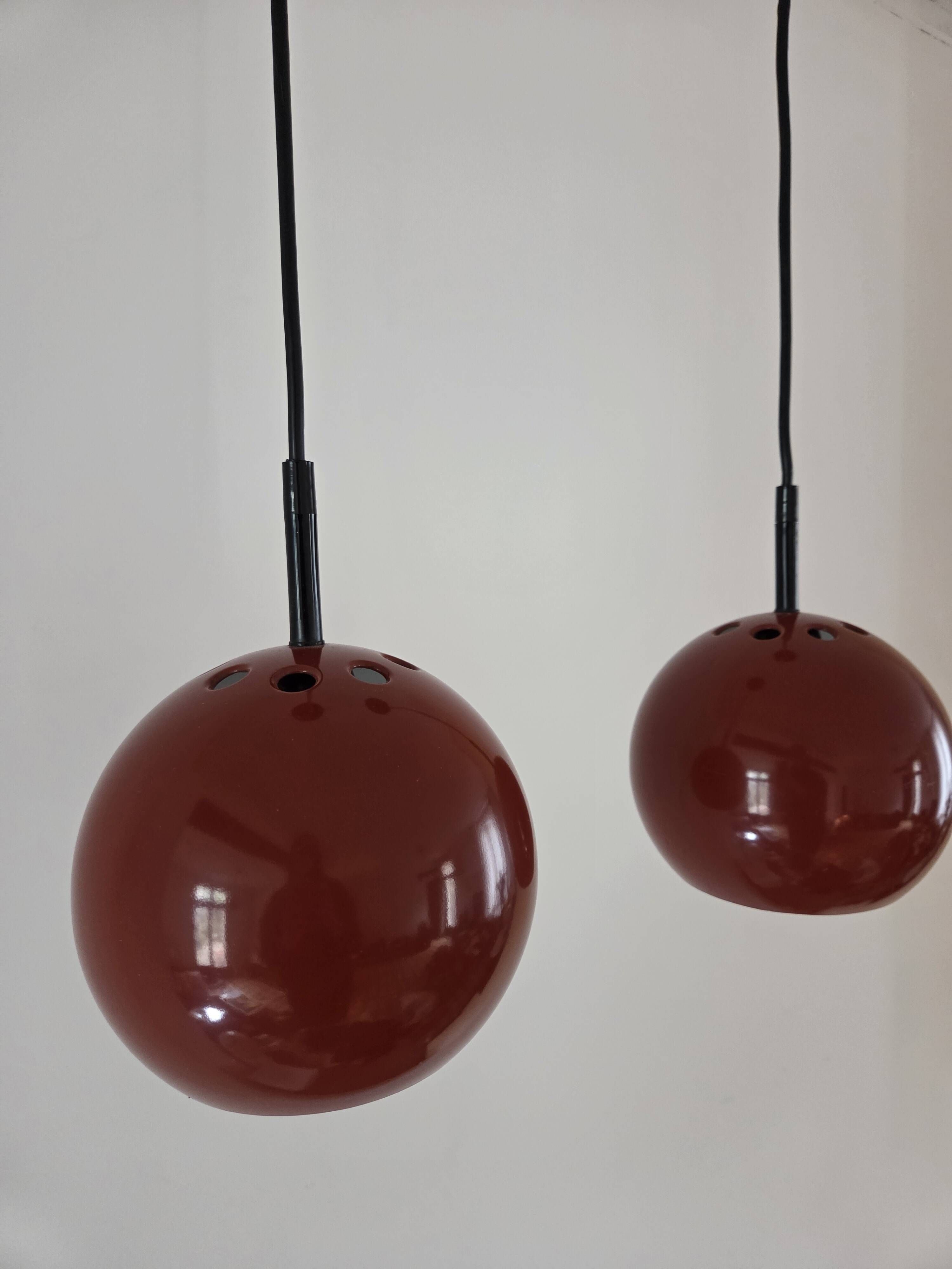 Pair of vintage eyeball pendants