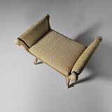 Swan neck bench, hand-carved, France, 1940s