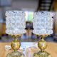 Paire de lampes à poser avec globes (L-0182)