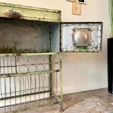 Storage cabinet in water green metal