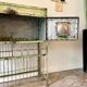 Storage cabinet in water green metal