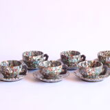 Neriage mosaic tea set by Jean Gerbino, Vallauris.