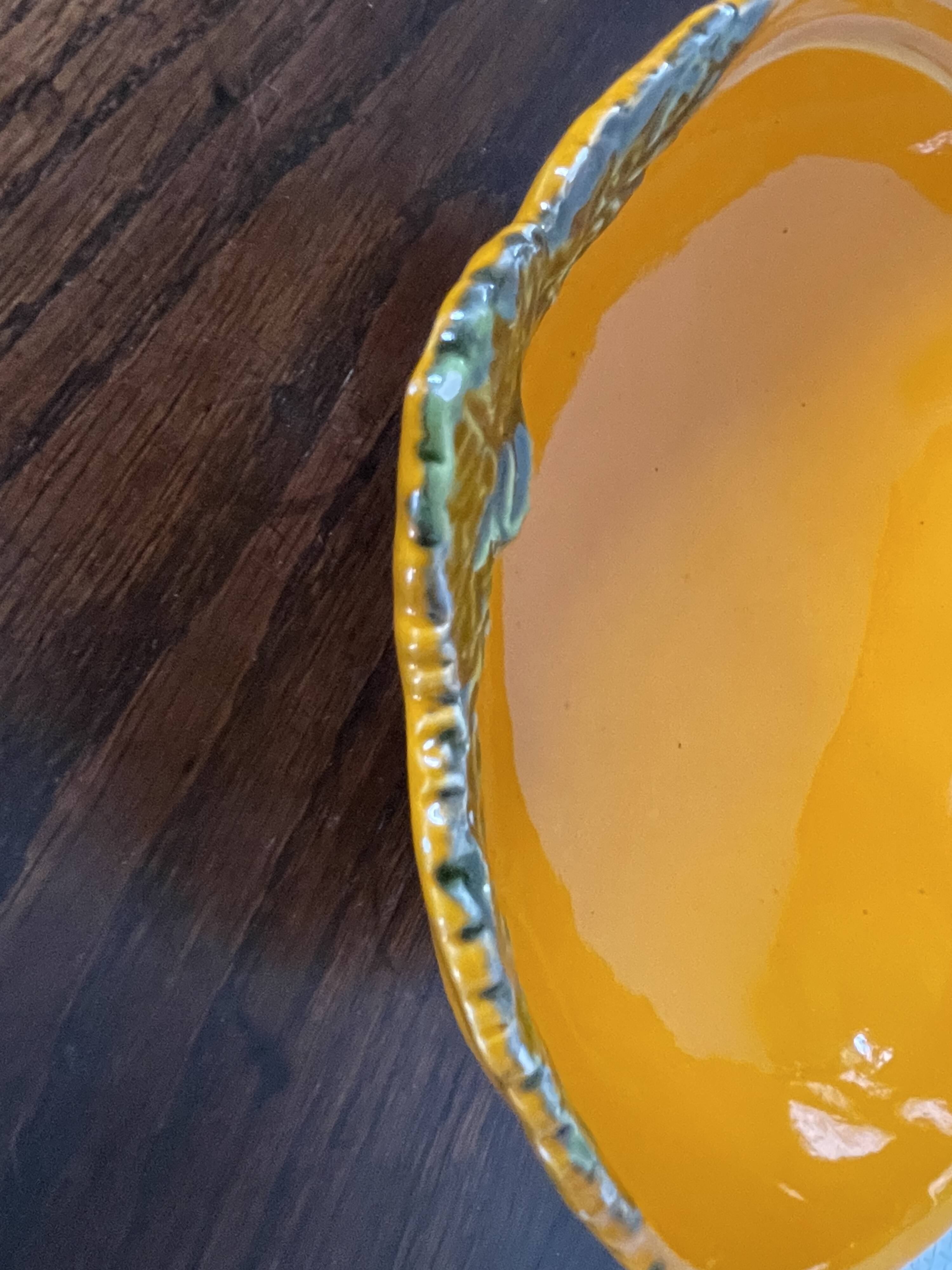 Orange slip salad bowl