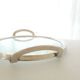 Glass and silver-plated metal tray