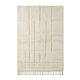 Grand tapis berbère graphique blanc en laine