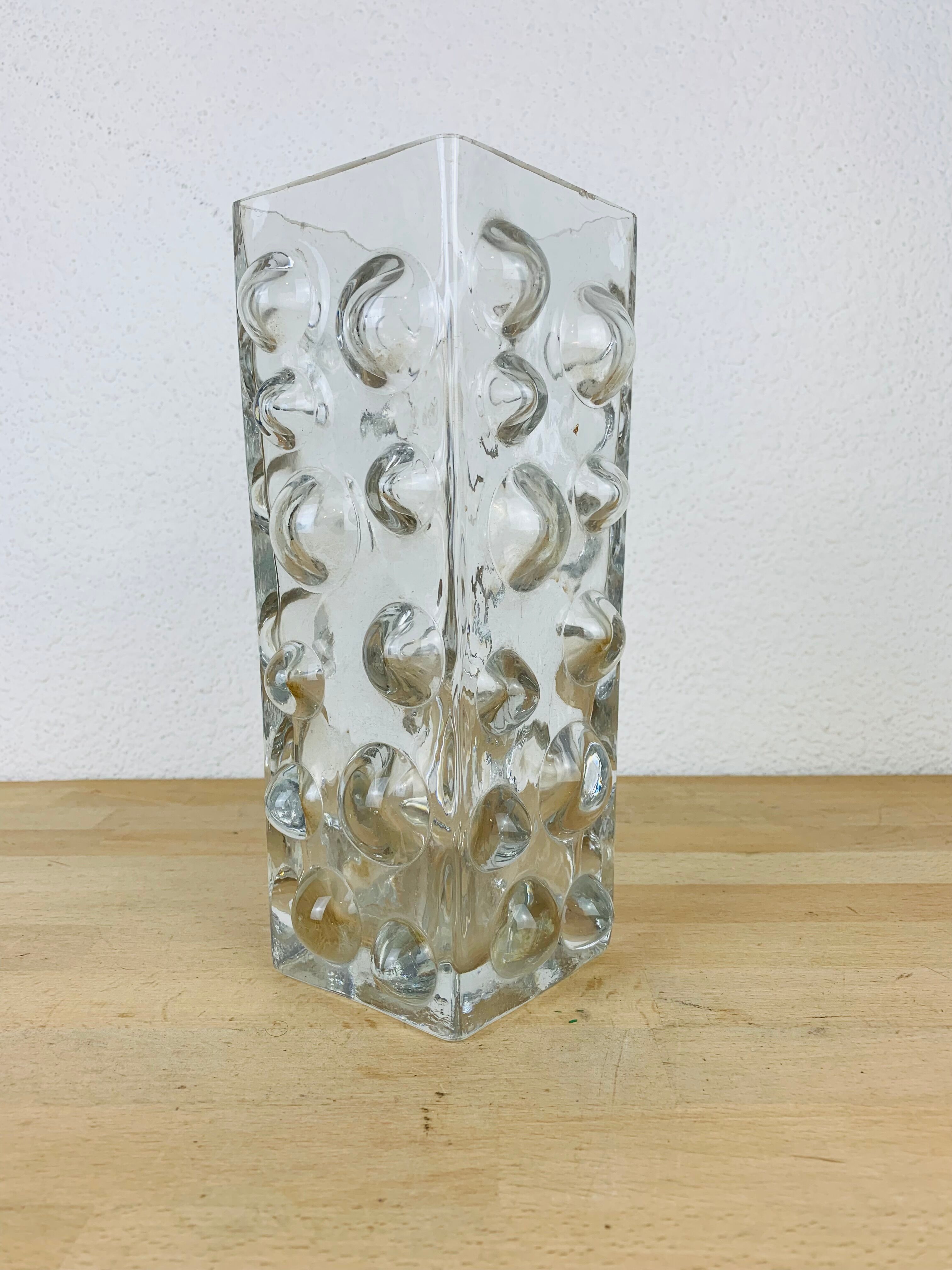 Bubble glass vase by Wilhelm Braun-Feldweg for Hirschberg