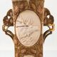 Art Nouveau vase Royal Dux Bohemia, sculpted deer, 1900s