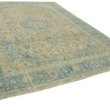 Handmade oriental contemporary 1980s 314 cm x 387 cm beige wool carpet