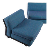 Chauffeuse Amanta tissu bleu - Mario Bellini