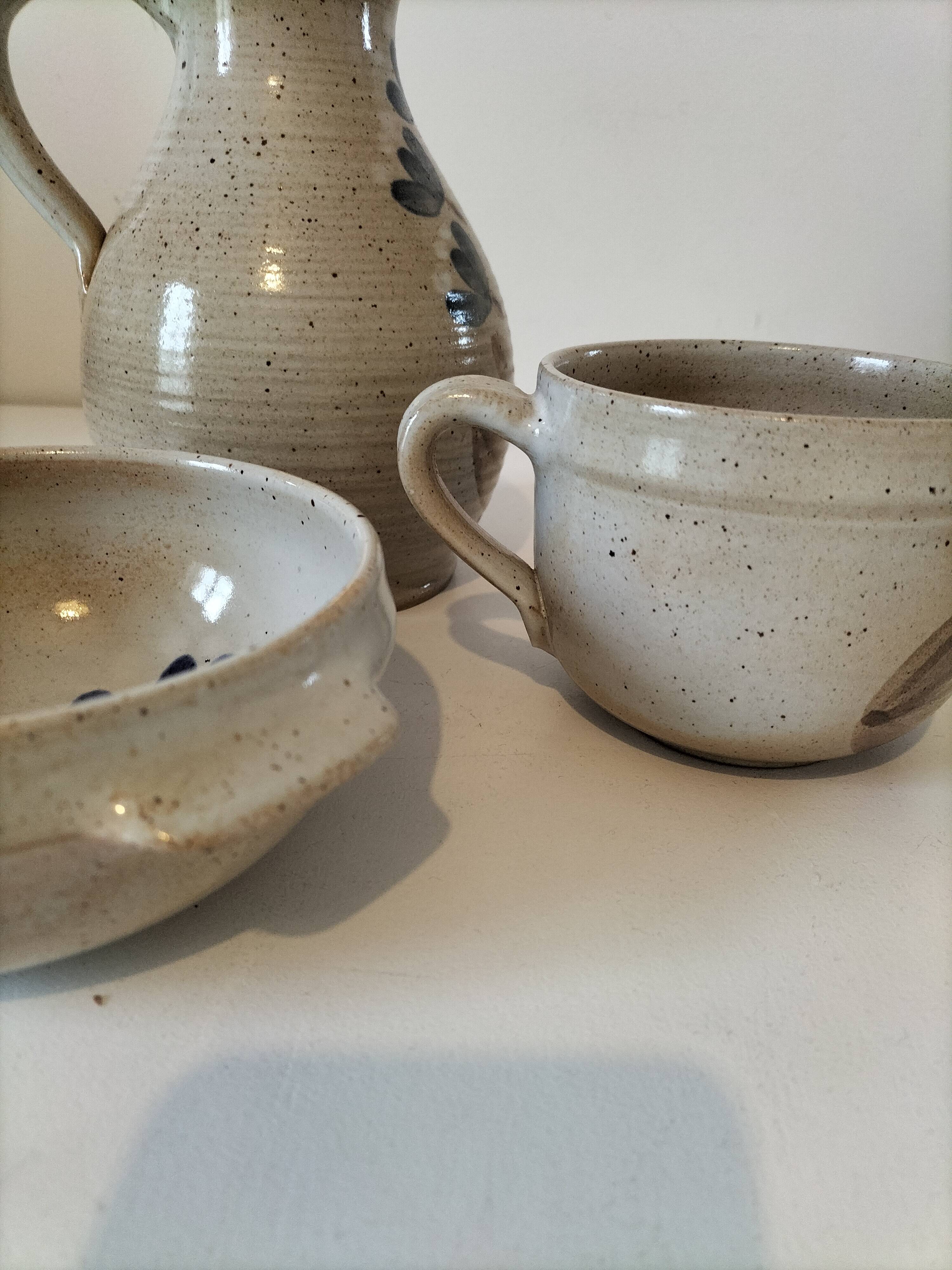 Handcrafted stoneware set — Grès du Marais France