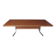 Vintage mahogany desk with chrome metal.