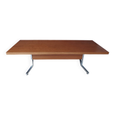 Vintage mahogany desk with chrome metal.