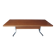Vintage mahogany desk with chrome metal.