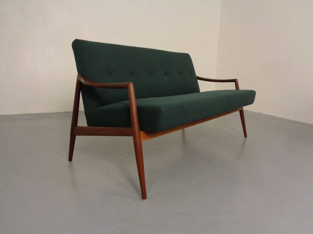 Organic Teak Sofa by Hartmut Lohmeyer for Wilkhahn, 1960s
