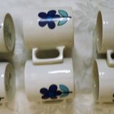 Set of 6 cups and 6 saucers vintage Louis lourioux