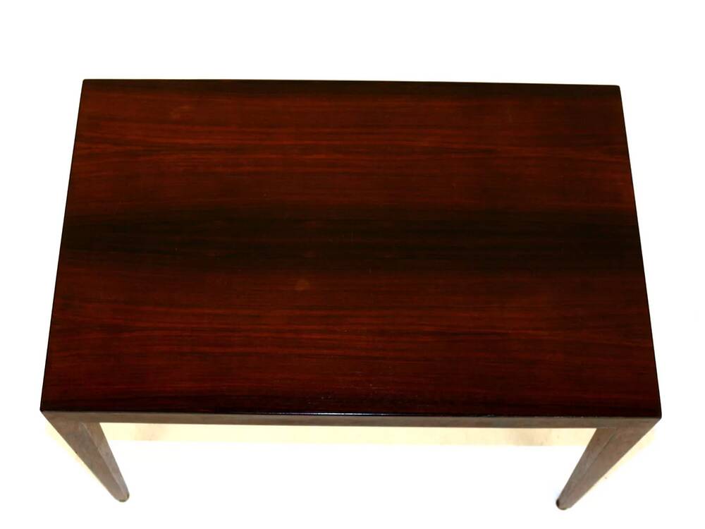 Side table in rosewood by Severin Hansen for Haslev, Denmark, 1960.