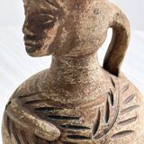 Ceramic woman face vase pitcher.