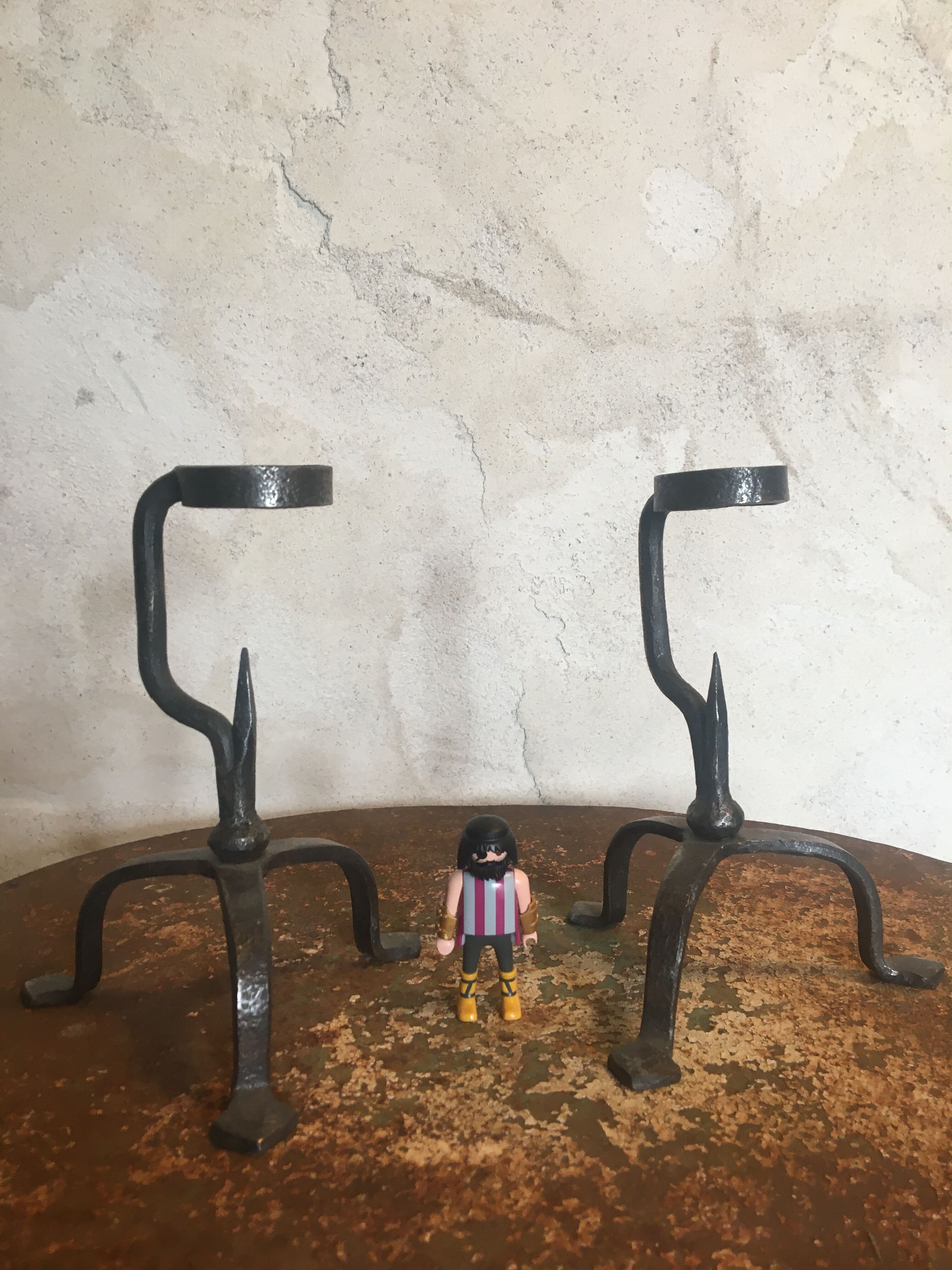 Iron candlestick