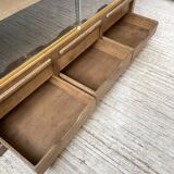 XXL oak display cabinet