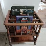 Magazine rack, mahogany vinyl rack, 19th century