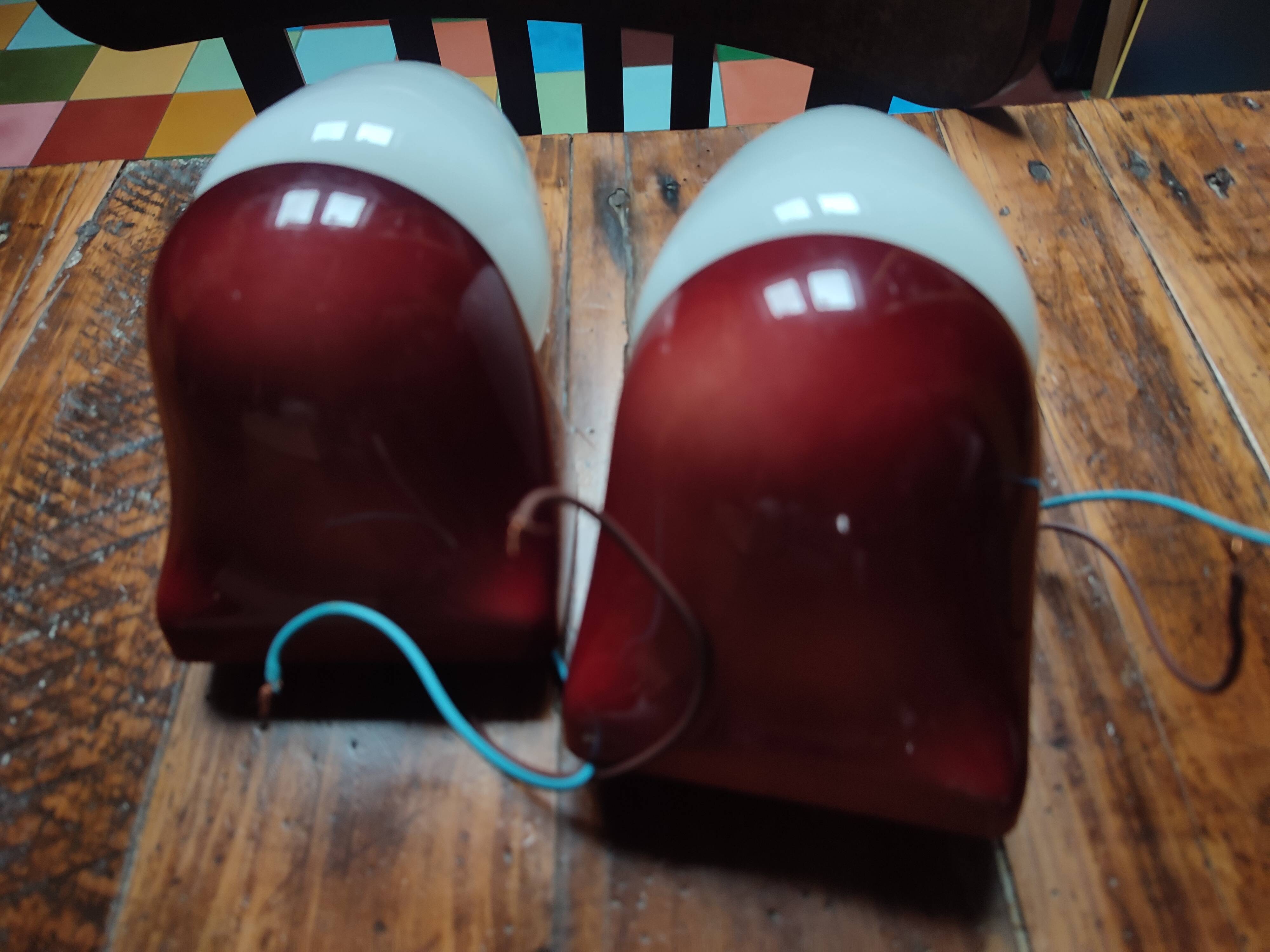 Pair of vintage 1970s wall lights