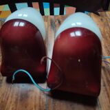 Pair of vintage 1970s wall lights