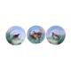 3 decorative porcelain plates from Limoges featuring partridges and pheasants.