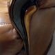 Brown leather armchair