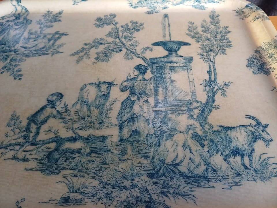 Plateau vintage décor "Toile de Jouy" – Magnificent Country & Retro Style