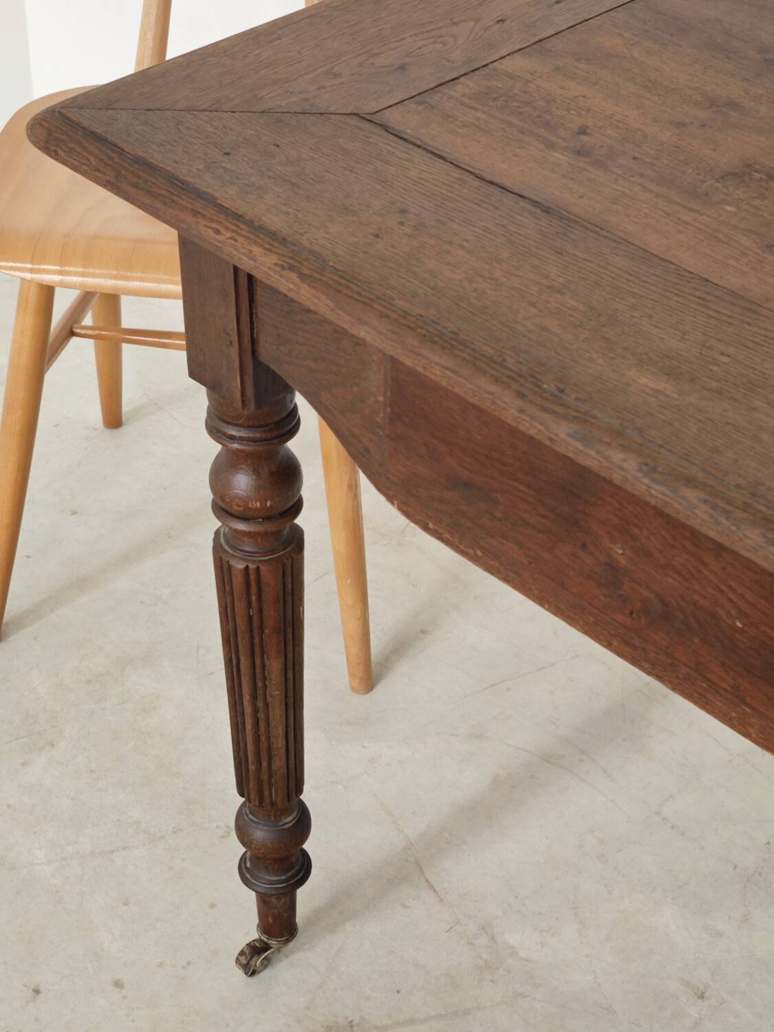 1940s farmhouse table in solid oak