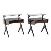 Ico Parisi. Pair of bedside tables or end tables. 1950s-60s.