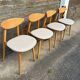 (Lot) 4 chaises Baumann Fontania (restaurées) 1960