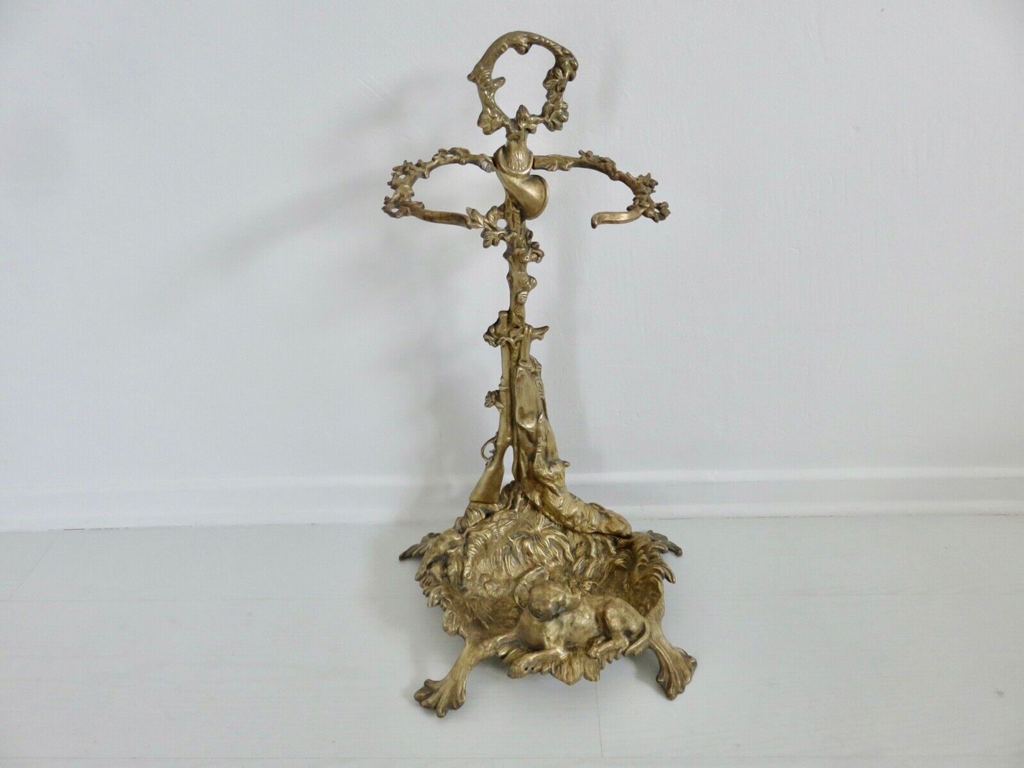 Umbrella door, bronze art deco cane holder