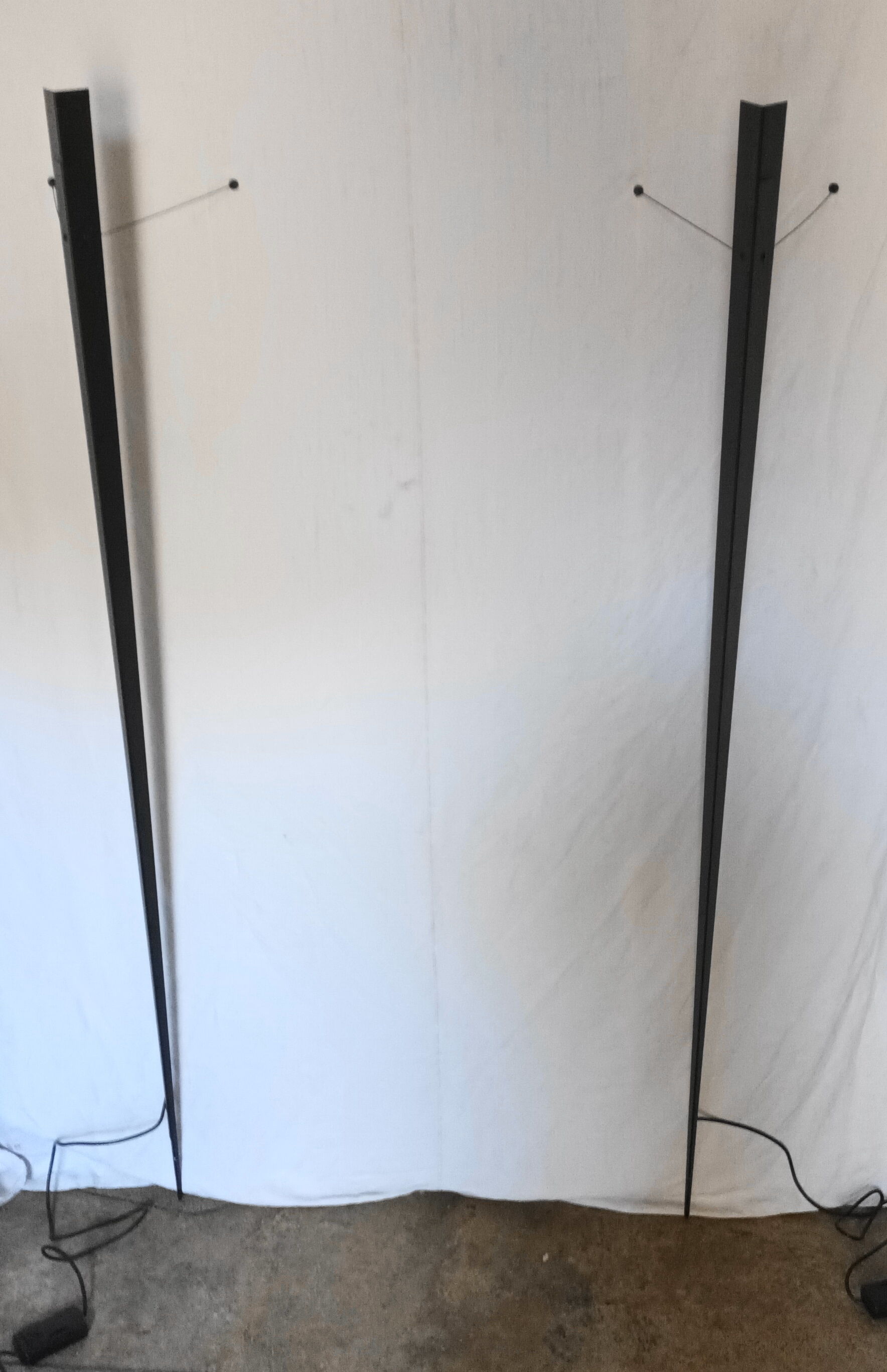 Pair of torchiere wall lamps by Gilles Derain for Lumen Center Italia