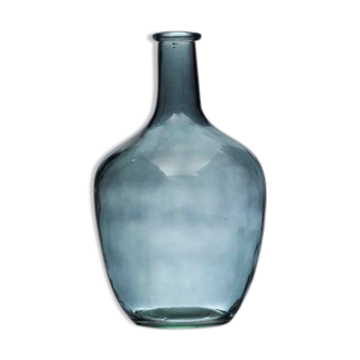 Grey blue glass vase "baubleoon"