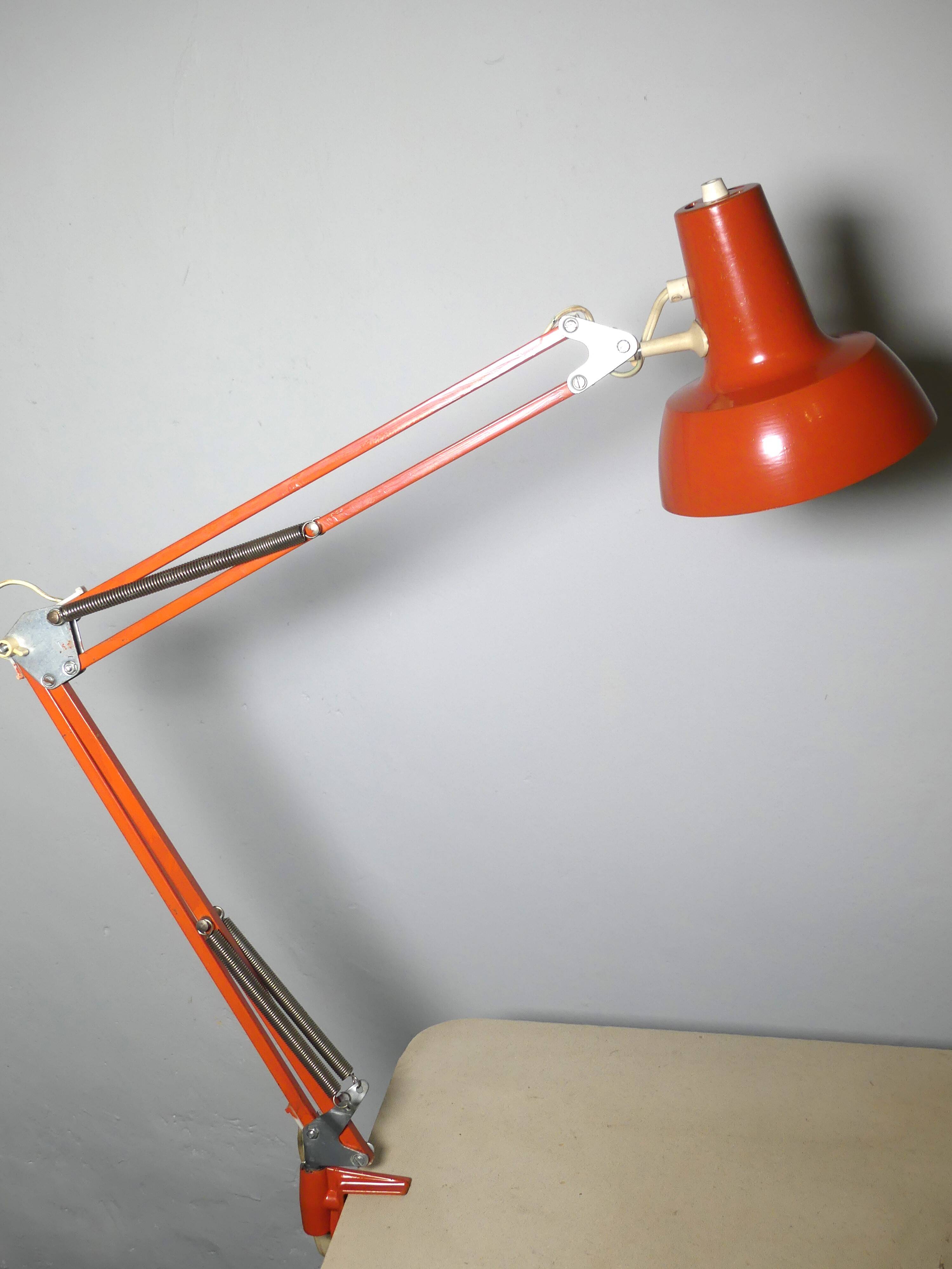 Lampe orange archi 1970