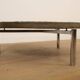 Vintage coffee table | Natural stone | Stainless steel | Brutalist