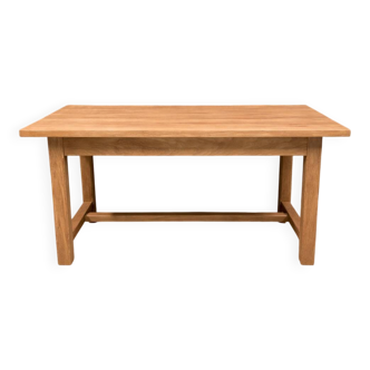 Solid wood table with beautiful natural grains.