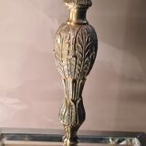 Rocaille style bronze lamp and pleated lampshade with gallon 49x25